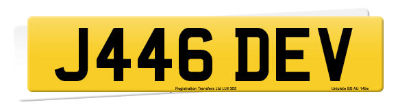 Registration number J446 DEV